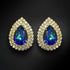Auskarai "Jasmīnas (Bermudos mėlyna)" su Swarovski™ kristalais